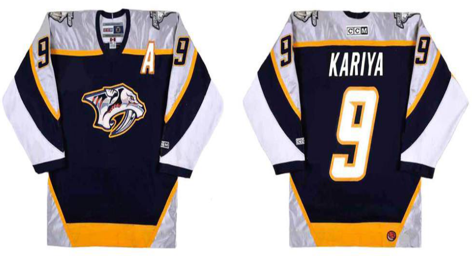 2019 Men Nashville Predators #9 Kariya black CCM NHL jerseys